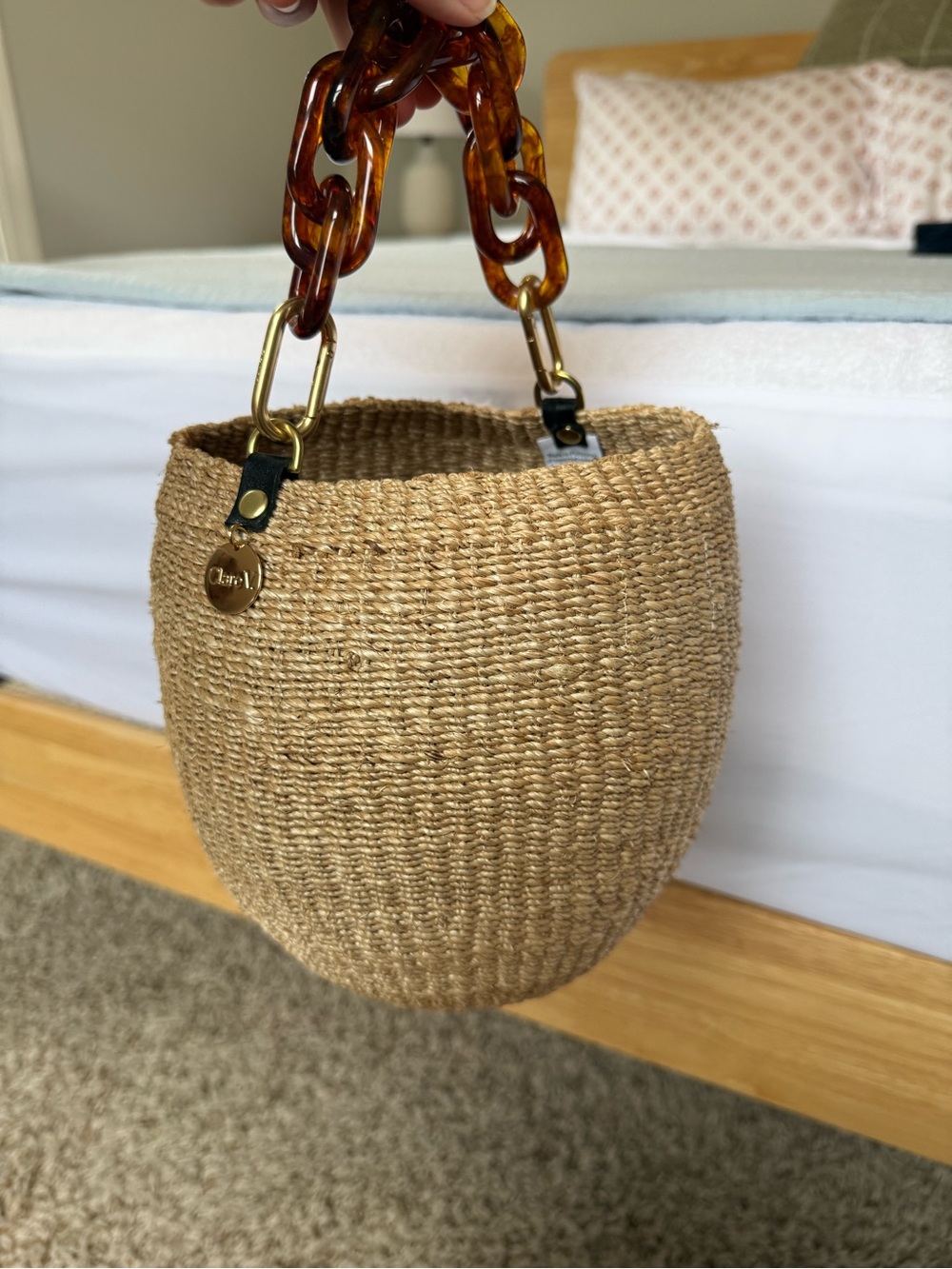 Clare V. Pot de Miel Bag with Resin Top Handle - Picture 4 of 5